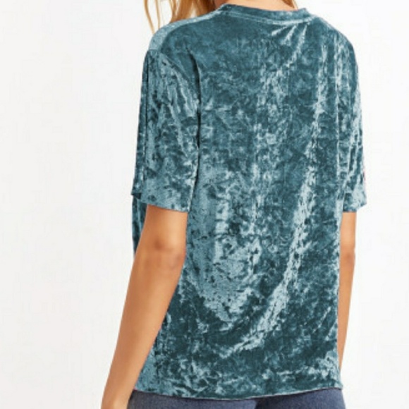 Crushed Velvet Tee Style Top - Picture 2 of 6